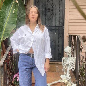 Mens Ralph Lauren White Polo Button Down